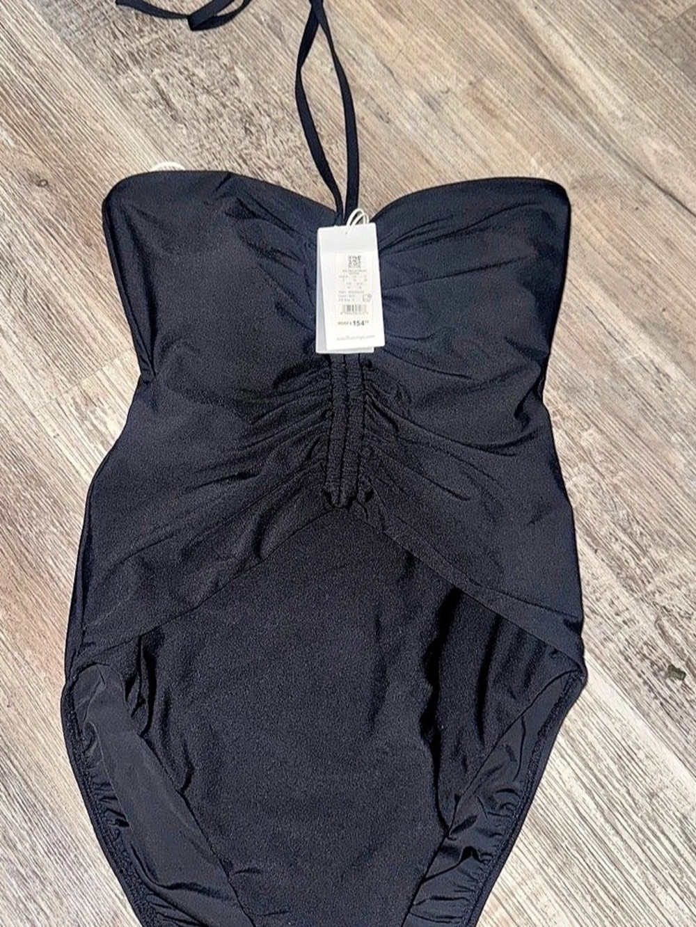 MIMI FLAMINGO Luma One Piece Black Swimsuit Size 8 NWT